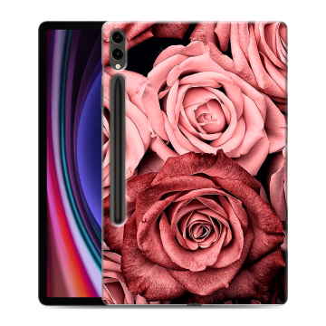 Силиконовый чехол на планшета Samsung Galaxy Tab S9 Plus с принтом Цветы розы Силиконовый чехол на планшета Samsung Galaxy Tab S9 Plus с принтом Цветы розы
