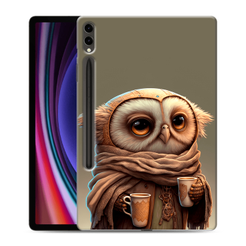 Силиконовый чехол на планшета Samsung Galaxy Tab S9 Plus с принтом Сова Силиконовый чехол на планшета Samsung Galaxy Tab S9 Plus с принтом Сова