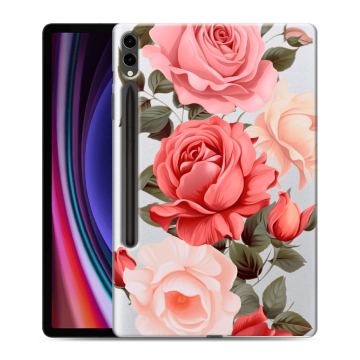 Силиконовый чехол на Samsung Galaxy Tab S9 Plus с принтом Розы