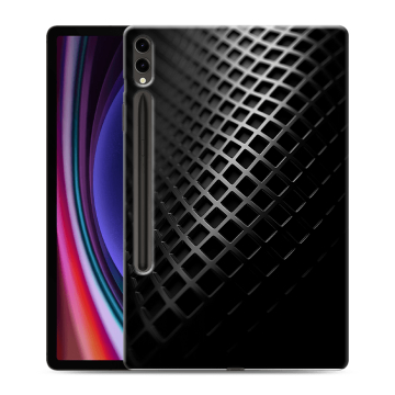 Силиконовый чехол на Samsung Galaxy Tab S9 Plus с принтом Текстура металла