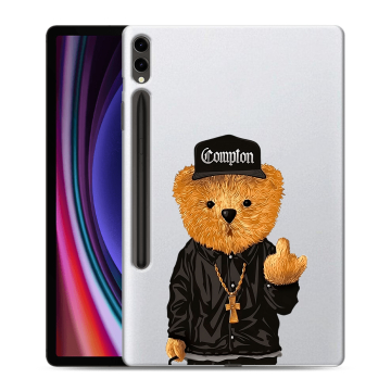 Силиконовый чехол на Samsung Galaxy Tab S9 Plus с принтом Плюшевый медведь
