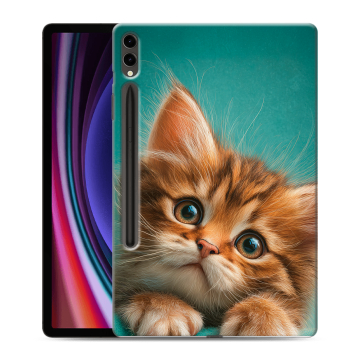 Силиконовый чехол на Samsung Galaxy Tab S9 Plus с принтом котенок