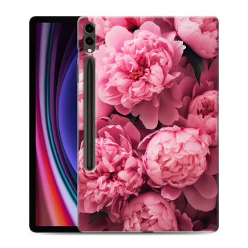 Силиконовый чехол на Samsung Galaxy Tab S9 Plus с принтом цветы пионы