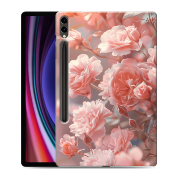Силиконовый чехол на Samsung Galaxy Tab S9 Plus с принтом Розовые розы
