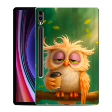 Силиконовый чехол на Samsung Galaxy Tab S9 Plus с принтом сова