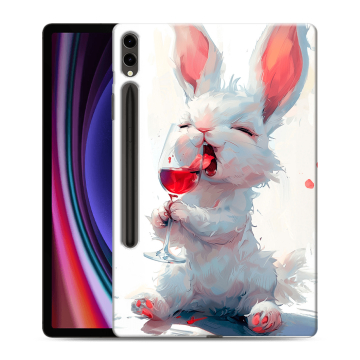 Силиконовый чехол на Samsung Galaxy Tab S9 Plus с принтом кролик зайчик