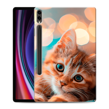Силиконовый чехол на Samsung Galaxy Tab S9 Plus с принтом котик