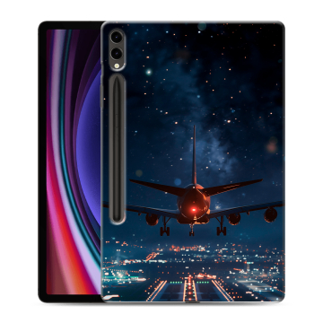 Силиконовый чехол на Samsung Galaxy Tab S9 Plus с принтом самолет
