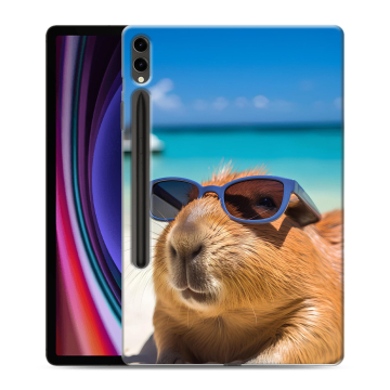 Силиконовый чехол на Samsung Galaxy Tab S9 Plus с принтом Капибара