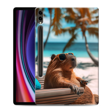 Силиконовый чехол на Samsung Galaxy Tab S9 Plus с принтом Капибара