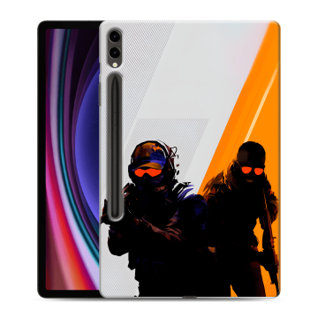 Силиконовый чехол на Samsung Galaxy Tab S9 Plus с принтом Контер страйк Counter strike