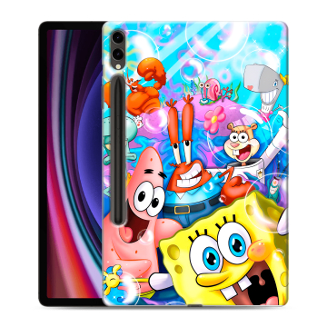 Силиконовый чехол на Samsung Galaxy Tab S9 Plus с принтом спанчбоб спанч боб