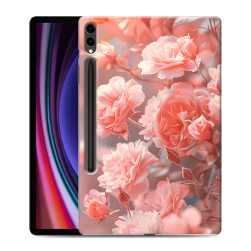 Силиконовый чехол на Samsung Galaxy Tab S9 Plus с принтом Розы цветы