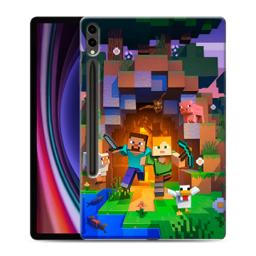 Силиконовый чехол на Samsung Galaxy Tab S9 Plus с принтом Майнкрафт Minecraft Силиконовый чехол на Samsung Galaxy Tab S9 Plus с принтом Майнкрафт Minecraft