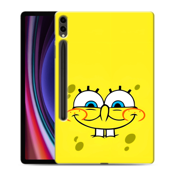 Силиконовый чехол на Samsung Galaxy Tab S9 Plus с принтом спанчбоб спанч боб