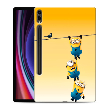 Силиконовый чехол на Samsung Galaxy Tab S9 Plus с принтом Миньоны