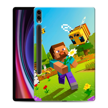 Силиконовый чехол на Samsung Galaxy Tab S9 Plus с принтом Майнкрафт Minecraft