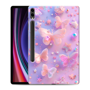 Силиконовый чехол на Samsung Galaxy Tab S9 Plus с принтом Бабочки