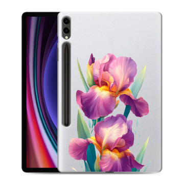 Силиконовый чехол на Samsung Galaxy Tab S9 Plus с принтом Цветы орхидеи