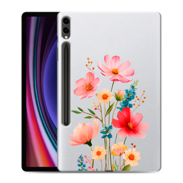 Силиконовый чехол на Samsung Galaxy Tab S9 Plus с принтом Цветы