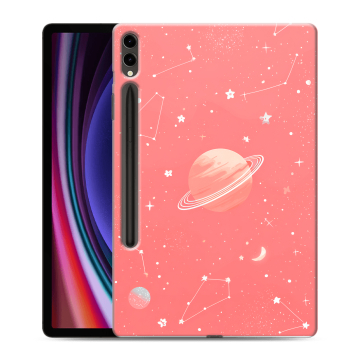 Силиконовый чехол на Samsung Galaxy Tab S9 Plus с принтом Розовый космос