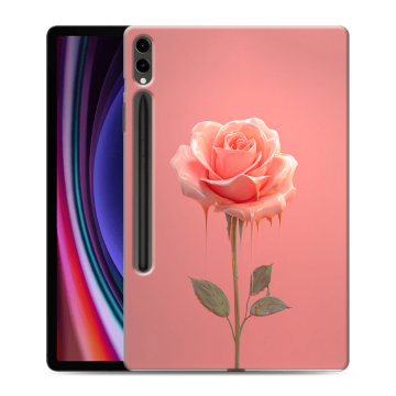 Силиконовый чехол на Samsung Galaxy Tab S9 Plus с принтом Розовая роза