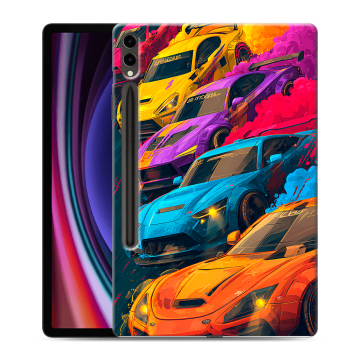 Силиконовый чехол на Samsung Galaxy Tab S9 Plus с принтом Тачки