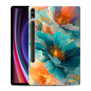 Силиконовый чехол на Samsung Galaxy Tab S9 Plus с принтом Цветы