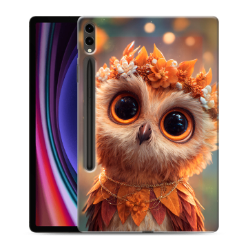 Силиконовый чехол на Samsung Galaxy Tab S9 Plus с принтом Милая сова