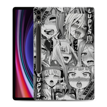 Силиконовый чехол на Samsung Galaxy Tab S9 Plus с принтом Ahegao Ахегао Аниме