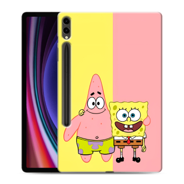 Силиконовый чехол на Samsung Galaxy Tab S9 Plus с принтом Спанч боб Спанчбоб