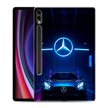 Силиконовый чехол на Samsung Galaxy Tab S9 Plus с принтом Mercedes Мерседес