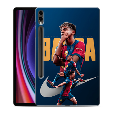 Силиконовый чехол на Samsung Galaxy Tab S9 Plus с принтом Барселона Barca Yamal 