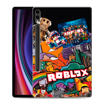 Силиконовый чехол на Samsung Galaxy Tab S9 Plus с принтом Roblox Роблокс