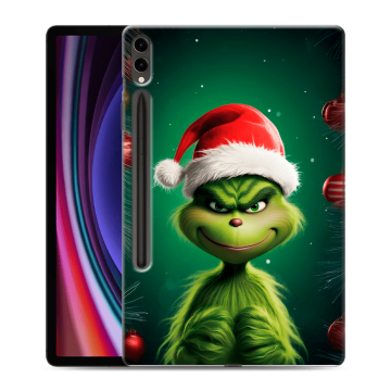 Силиконовый чехол на Samsung Galaxy Tab S9 Plus с принтом Гринч Новый год Рождество