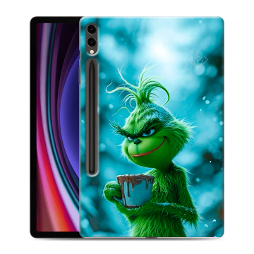 Силиконовый чехол на Samsung Galaxy Tab S9 Plus с принтом Новый год гринч