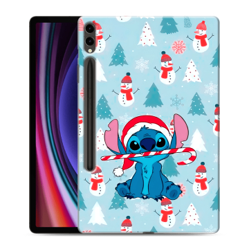 Силиконовый чехол на Samsung Galaxy Tab S9 Plus с принтом Стич Новый год
