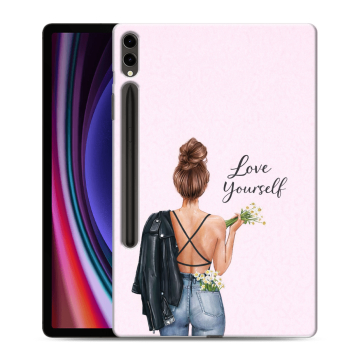 Силиконовый чехол на Samsung Galaxy Tab S9 Plus с принтом женский