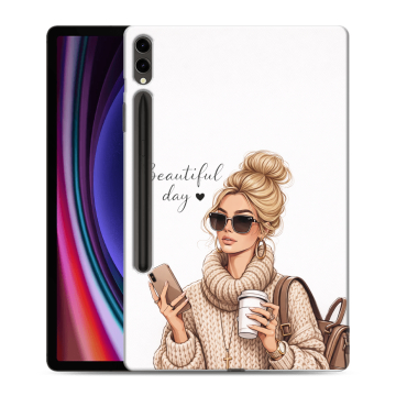 Силиконовый чехол на Samsung Galaxy Tab S9 Plus с принтом женский