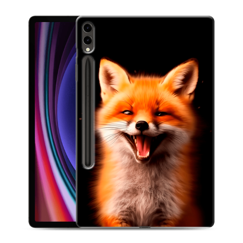 Силиконовый чехол на планшета Samsung Galaxy Tab S9 Plus с принтом Лиса Силиконовый чехол на планшета Samsung Galaxy Tab S9 Plus с принтом Лиса