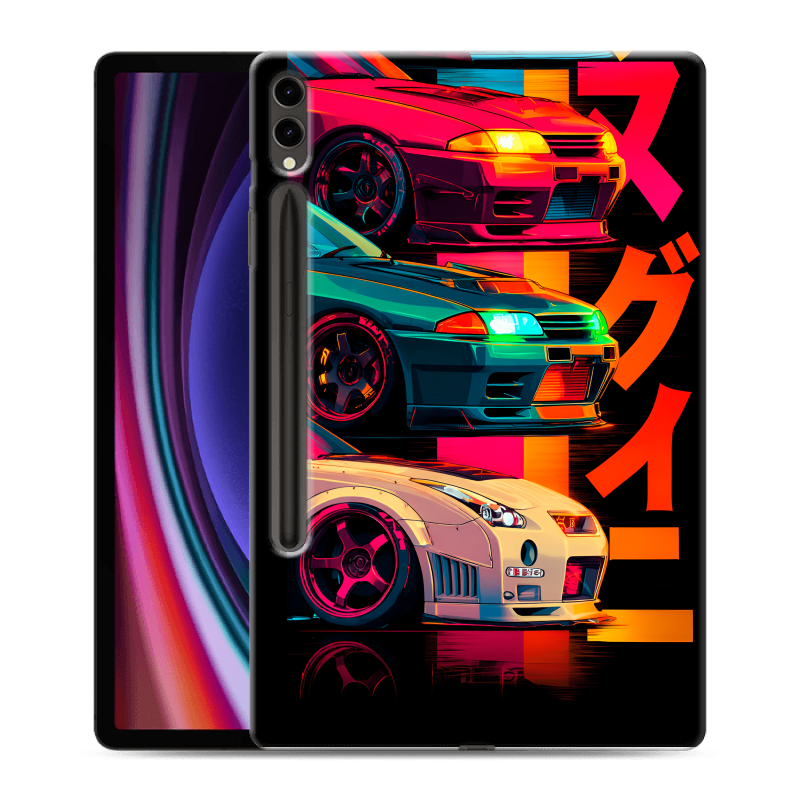 Силиконовый чехол на Samsung Galaxy Tab S9 Plus с принтом Гоночные машины Силиконовый чехол на Samsung Galaxy Tab S9 Plus с принтом Гоночные машины