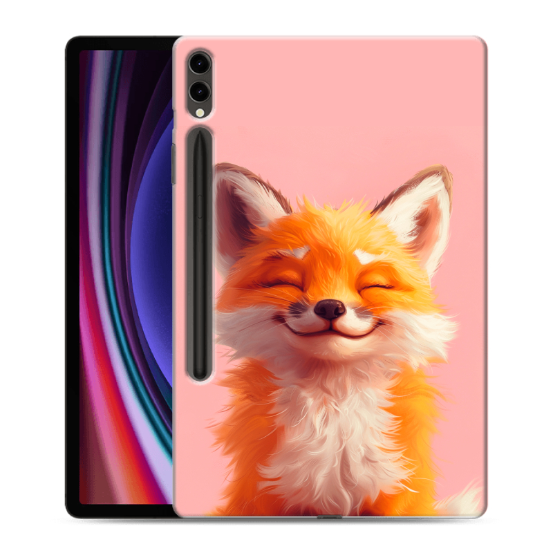 Силиконовый чехол на Samsung Galaxy Tab S9 Plus с принтом милая лиса Силиконовый чехол на Samsung Galaxy Tab S9 Plus с принтом милая лиса