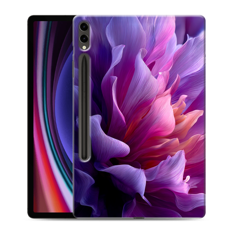 Силиконовый чехол на Samsung Galaxy Tab S9 Plus с принтом женский цветы Силиконовый чехол на Samsung Galaxy Tab S9 Plus с принтом женский цветы