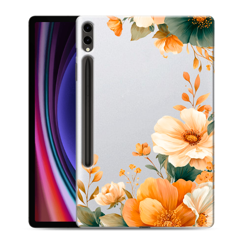 Силиконовый чехол на Samsung Galaxy Tab S9 Plus с принтом Цветы принт Силиконовый чехол на Samsung Galaxy Tab S9 Plus с принтом Цветы принт