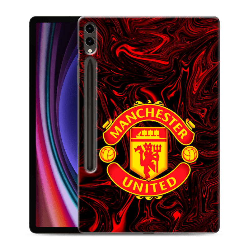 Силиконовый чехол на Samsung Galaxy Tab S9 Plus с принтом Manchester United Силиконовый чехол на Samsung Galaxy Tab S9 Plus с принтом Manchester United