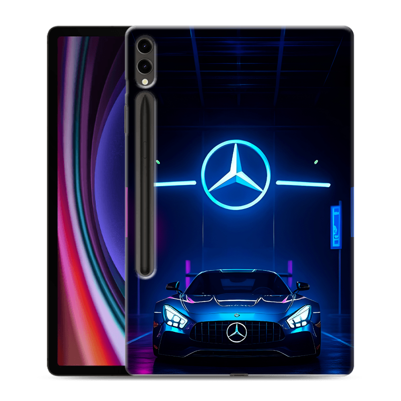 Силиконовый чехол на Samsung Galaxy Tab S9 Plus с принтом Mercedes Мерседес Силиконовый чехол на Samsung Galaxy Tab S9 Plus с принтом Mercedes Мерседес