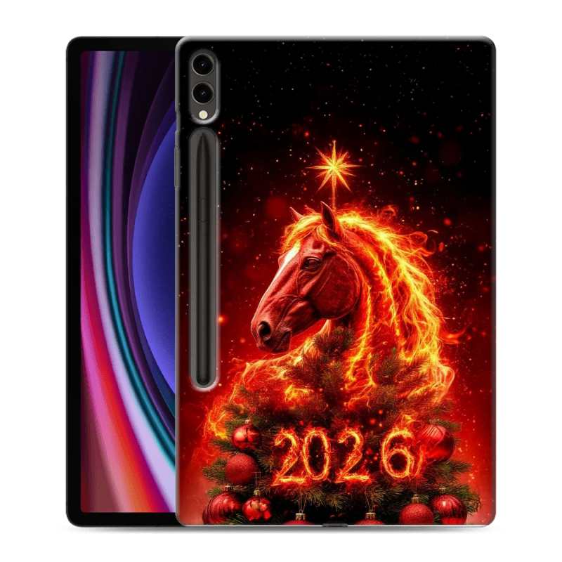 Силиконовый чехол на Samsung Galaxy Tab S9 Plus с принтом Новый год Силиконовый чехол на Samsung Galaxy Tab S9 Plus с принтом Новый год