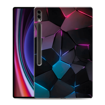 Силиконовый чехол на планшета Samsung Galaxy Tab S9 Ultra с принтом Геометрия неона Силиконовый чехол на планшета Samsung Galaxy Tab S9 Ultra с принтом Геометрия неона