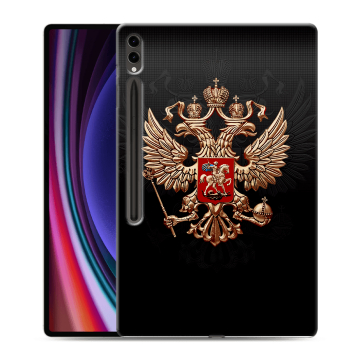 Силиконовый чехол на планшета Samsung Galaxy Tab S9 Ultra с принтом Герб России Силиконовый чехол на планшета Samsung Galaxy Tab S9 Ultra с принтом Герб России