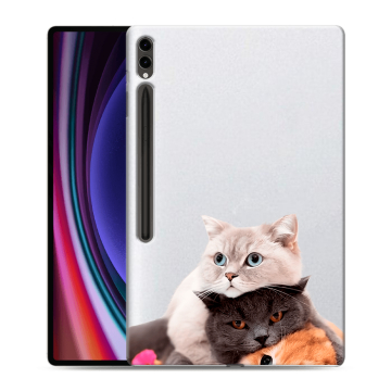 Силиконовый чехол на планшета Samsung Galaxy Tab S9 Ultra с принтом Кошки Силиконовый чехол на планшета Samsung Galaxy Tab S9 Ultra с принтом Кошки